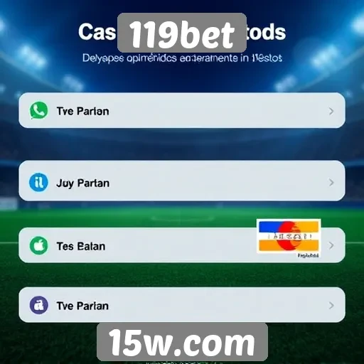 Métodos de pagamento aceitos no 119bet